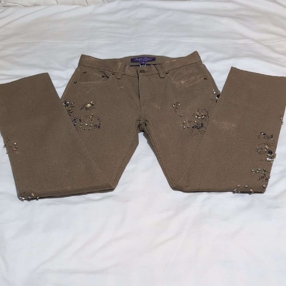 Ralph Lauren Purple Label Straight Leg Green Jeans